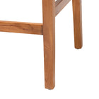bali & pari Prita Bohemian Paper Loom and Natural Mahogany Wood 2-Piece Bar Stool Set