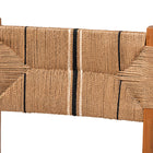 bali & pari Prita Bohemian Paper Loom and Natural Mahogany Wood 2-Piece Counter Stool Set