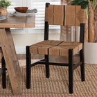 bali & pari Prita Bohemian Paper Loom and Black Mahogany Wood Dining Chair