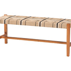 bali & pari Prita Bohemian Paper Loom and Natural Mahogany Wood Dining Bench