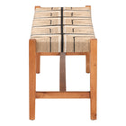 bali & pari Prita Bohemian Paper Loom and Natural Mahogany Wood Dining Bench