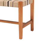 bali & pari Prita Bohemian Paper Loom and Natural Mahogany Wood Dining Bench