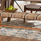 bali & pari Prita Bohemian Paper Loom and Natural Mahogany Wood Dining Bench