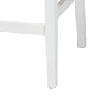 bali & pari Talli Bohemian Paper Loom and White Mahogany Wood 2-Piece Counter Stool Set