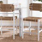bali & pari Talli Bohemian Paper Loom and White Mahogany Wood 2-Piece Counter Stool Set