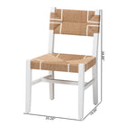 bali & pari Talli Bohemian Paper Loom and White Mahogany Wood Dining Chair