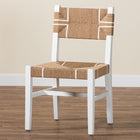 bali & pari Talli Bohemian Paper Loom and White Mahogany Wood Dining Chair