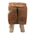 bali & pari Scotlyn Genuine Goat Leather Footstool