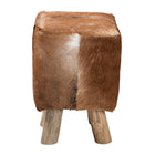 bali & pari Scotlyn Genuine Goat Leather Footstool