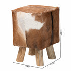 bali & pari Scotlyn Genuine Goat Leather Footstool