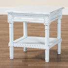 Baxton Studio Jeanne Vintage Traditional White Wood End Table