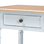 Baxton Studio Legrand Classic French Two-Tone White and Natural Brown 1-Drawer End Table
