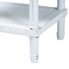Baxton Studio Legrand Classic French Two-Tone White and Natural Brown 1-Drawer End Table