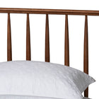Baxton Studio Maeron Mid-Century Modern Walnut Brown Queen Platform Bed with Spindle Headboard