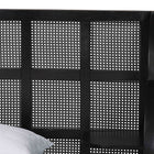 Baxton Studio Cascadia Mid-Century Modern Ebony Black Wood Queen Size Wingback Platform Bed