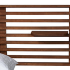 Baxton Studio Elvina Mid-Century Transitional Ash Walnut Wood King Size Platform Bed with Built-In Shelves