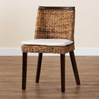 bali & pari Abbas Bohemian Seagrass and Dark Brown Wood Dining Chair