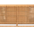 bali & pari Vivan Bohemian Honey Rattan and Mahogany Wood 3-Drawer Storage Cabinet