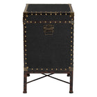 Baxton Studio Laura Vintage Black Canvas Lift-Top Trunk End Table