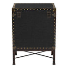 Baxton Studio Laura Vintage Black Canvas Lift-Top Trunk End Table