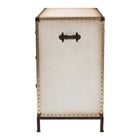 Baxton Studio Benton Vintage White Canvas 4-Drawer Storage Cabinet