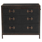 Baxton Studio Benton Vintage Black Canvas 4-Drawer Storage Cabinet