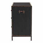 Baxton Studio Benton Vintage Black Canvas 4-Drawer Storage Cabinet