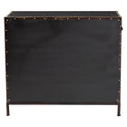 Baxton Studio Benton Vintage Black Canvas 4-Drawer Storage Cabinet