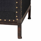 Baxton Studio Benton Vintage Black Canvas 4-Drawer Storage Cabinet
