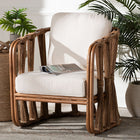 bali & pari Westham Bohemian Natural Rattan and Seagrass Arm Chair