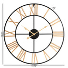 Baxton Studio Auden Modern Industrial Two-Tone Black and Gold Metal Wall Clock