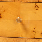 bali & pari Ghina Modern and Contemporary Natural Light Mappa Real Burl Wood 1-Drawer Nightstand