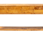 bali & pari Ghina Modern and Contemporary Natural Light Mappa Real Burl Wood 2-Drawer Console Table