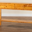 bali & pari Ghina Modern and Contemporary Natural Light Mappa Real Burl Wood 2-Drawer Console Table