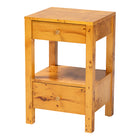 bali & pari Azmi Modern and Contemporary Natural Light Mappa Real Burl Wood 2-Drawer Nightstand