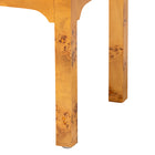 bali & pari Kayla Modern and Contemporary Natural Light Mappa Real Burl Wood 2-Drawer Nightstand