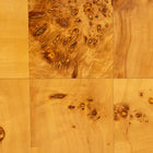 bali & pari Kayla Modern and Contemporary Natural Light Mappa Real Burl Wood 2-Drawer Nightstand