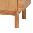 bali & pari Latika Modern and Contemporary Natural Mappa Real Burl Wood Storage Cabinet