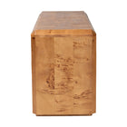 bali & pari Valora Modern and Contemporary Natural Mappa Real Burl Wood 4-Door Sideboard Buffet