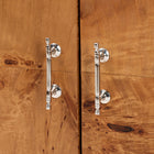 bali & pari Valora Modern and Contemporary Natural Mappa Real Burl Wood 4-Door Sideboard Buffet