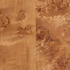 bali & pari Valora Modern and Contemporary Natural Mappa Real Burl Wood 4-Door Sideboard Buffet