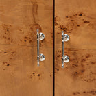 bali & pari Valora Modern and Contemporary Natural Mappa Real Burl Wood 2-Door Console Cabinet