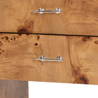 bali & pari Nebu Modern and Contemporary Natural Mappa Real Burl Wood Nightstand