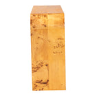 bali & pari Revelle Modern and Contemporary Natural Light Mappa Real Burl Wood Console Table