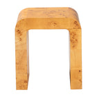 bali & pari Revelle Modern and Contemporary Natural Light Mappa Real Burl Wood End Table