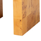 bali & pari Revelle Modern and Contemporary Natural Light Mappa Real Burl Wood End Table