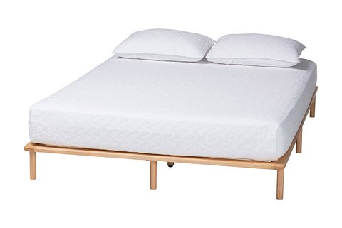 Baxton Studio Calhoun Japandi Queen Size Bed Frame