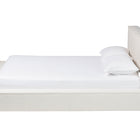 Baxton Studio Bardia Modern Cream Boucle Queen Platform Bed with Wide Railing