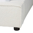 Baxton Studio Bardia Modern Cream Boucle Queen Platform Bed with Wide Railing