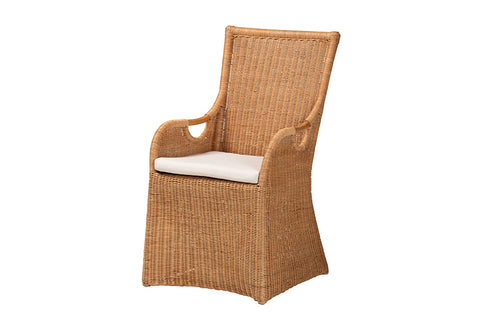 bali & pari Amsterdam Bohemian Light Honey Rattan Dining Chair